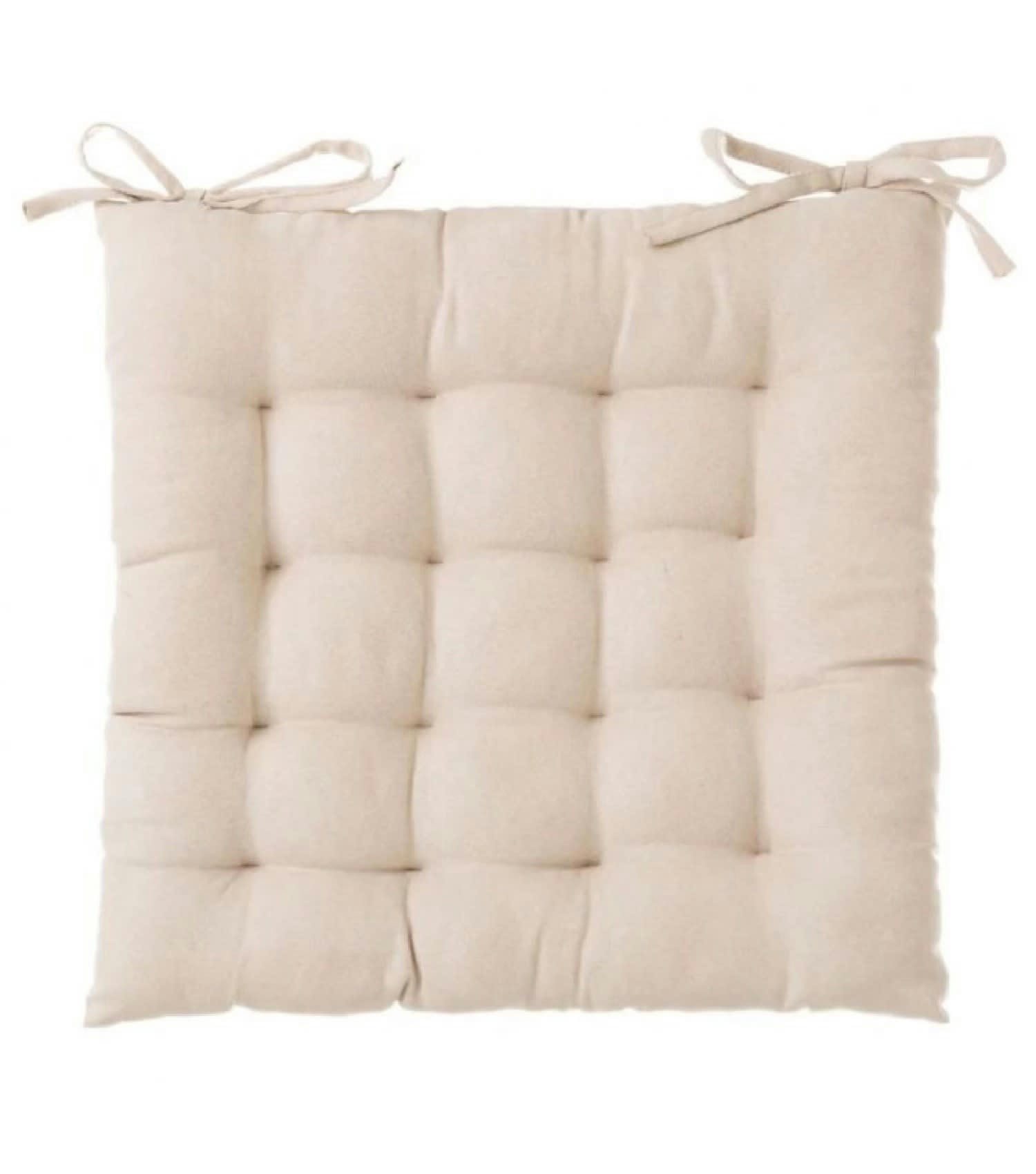 CARRÉ - Coussin de chaise beige 40x40