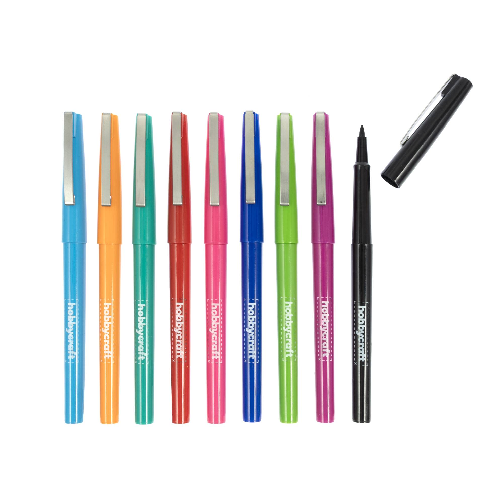 Bright Fine Tip Markers 9 Pack