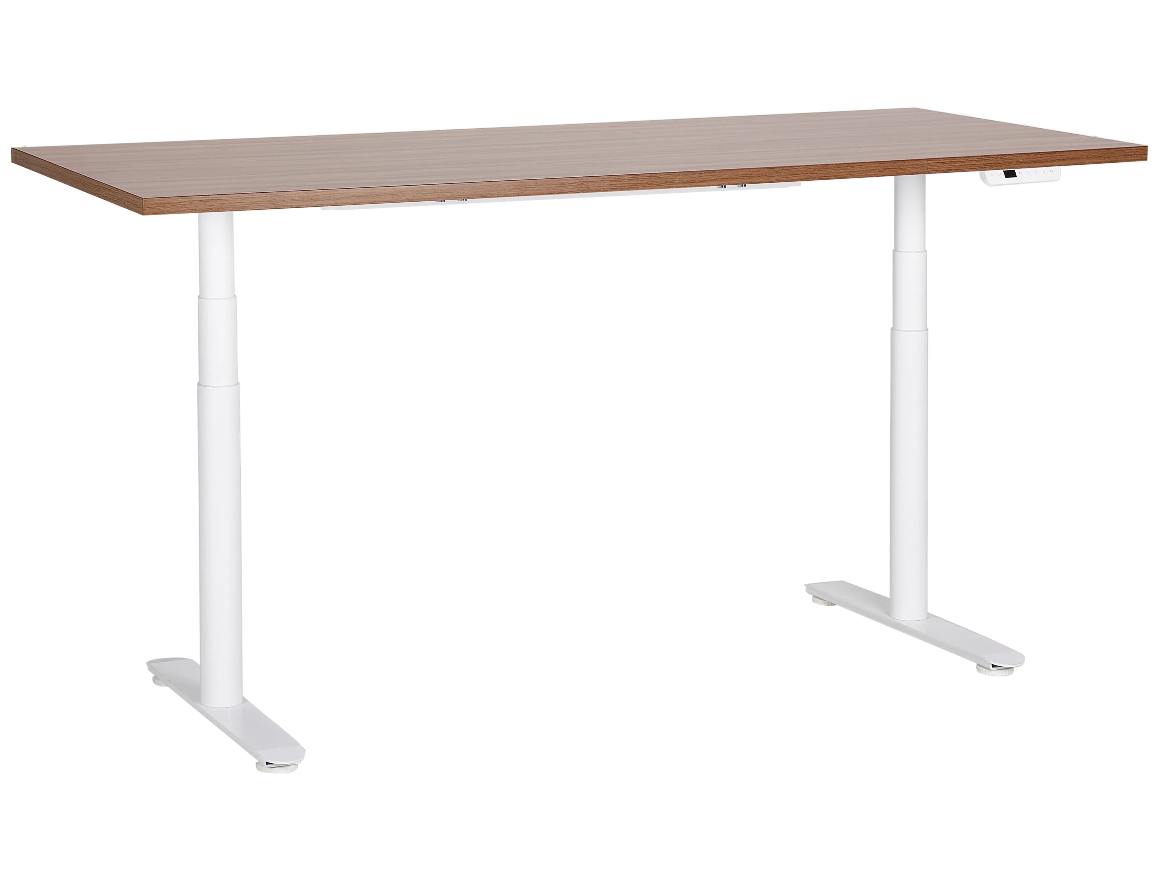 Electric Adjustable Standing Desk DESTINAS Brown/ White 180 cm 80 cm