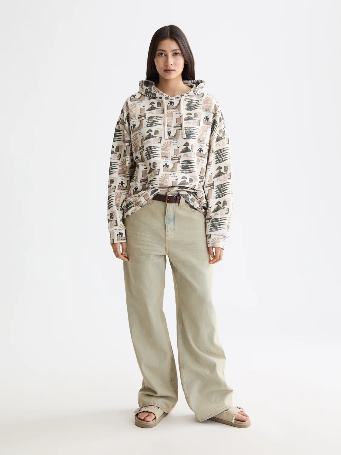 All Over Printed Oversized Fit Hoodie