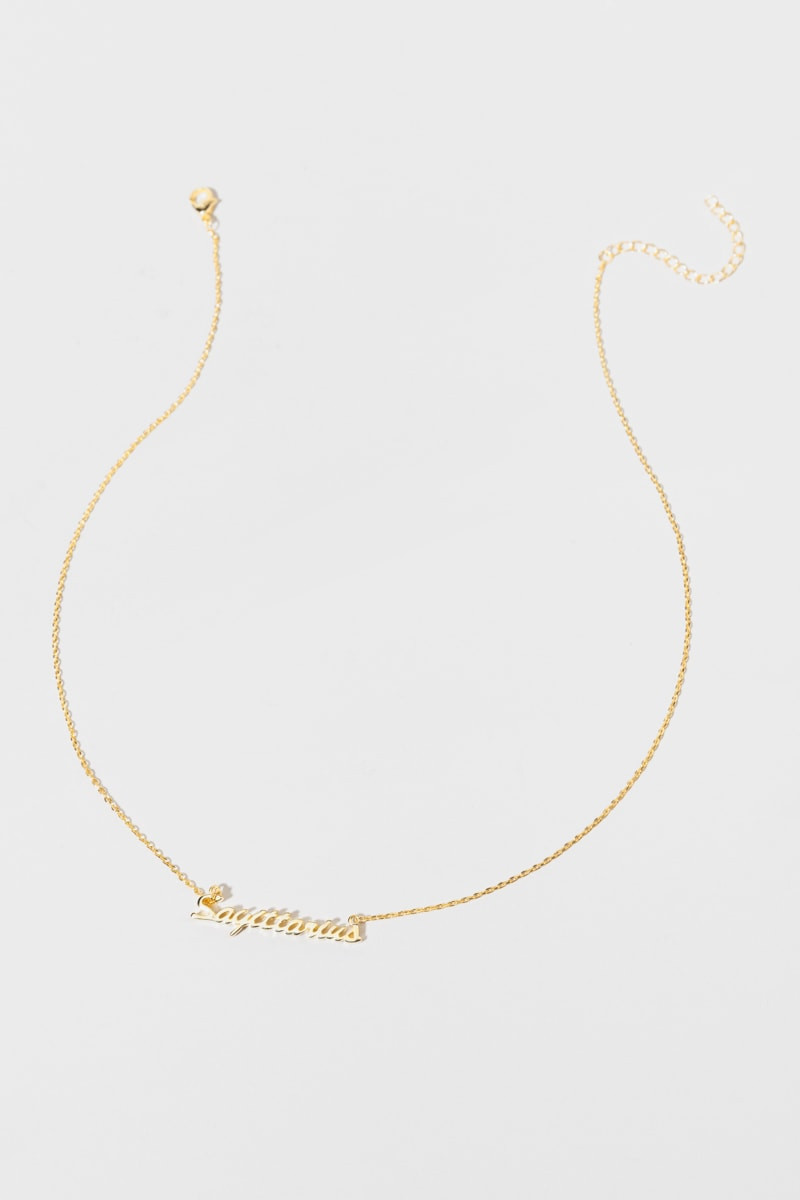 Zodiac Script Pendant