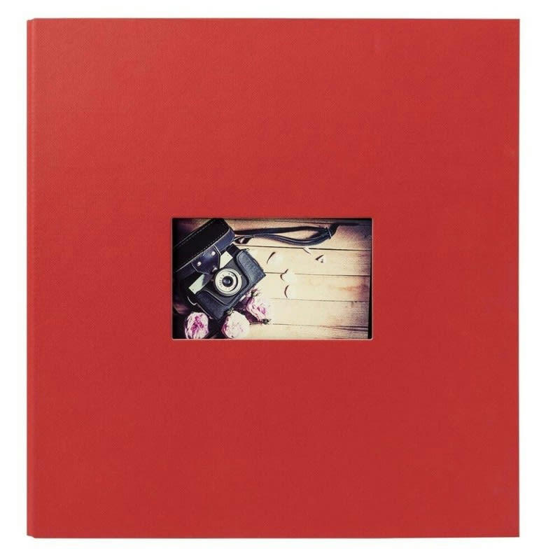 STUDIO - Album photo traditionnel rouge 60 pages 300 photos 10x15