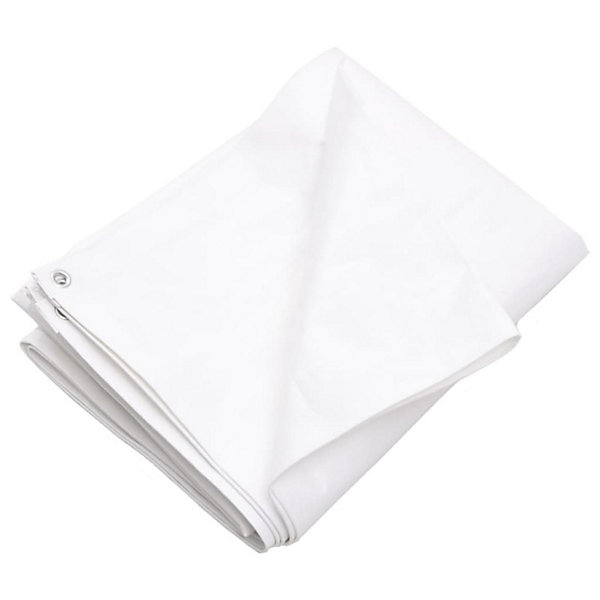 Bâche 260 g m² 3x3 m Blanc PEHD