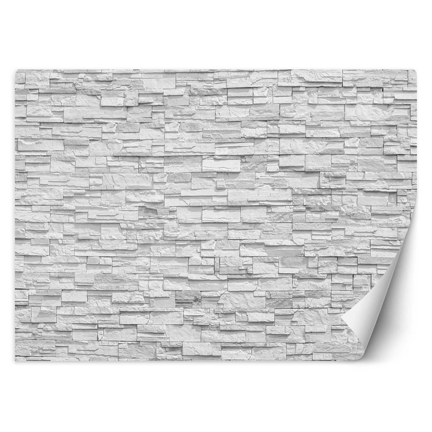 Feeby Fototapeta, Mur z białych kamieni 150x105