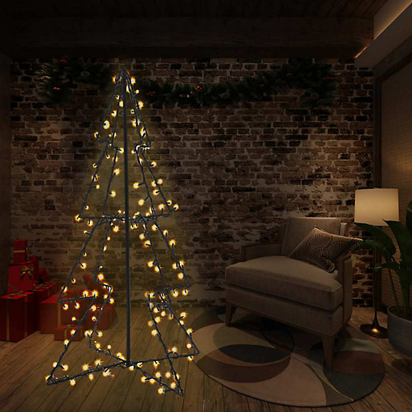 Arbre de Noël cône 240 LED d'intérieur/d'extérieur 115x150 cm vidaXL