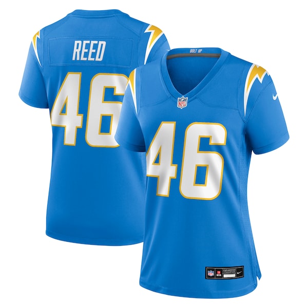 Nikko Reed Los Angeles Chargers Nike Women's Team Game Jersey -  Powder Blue