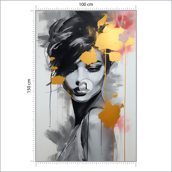 Fototapeta Abstrakcyjny Portret Pięknej Kobiety 100x150cm