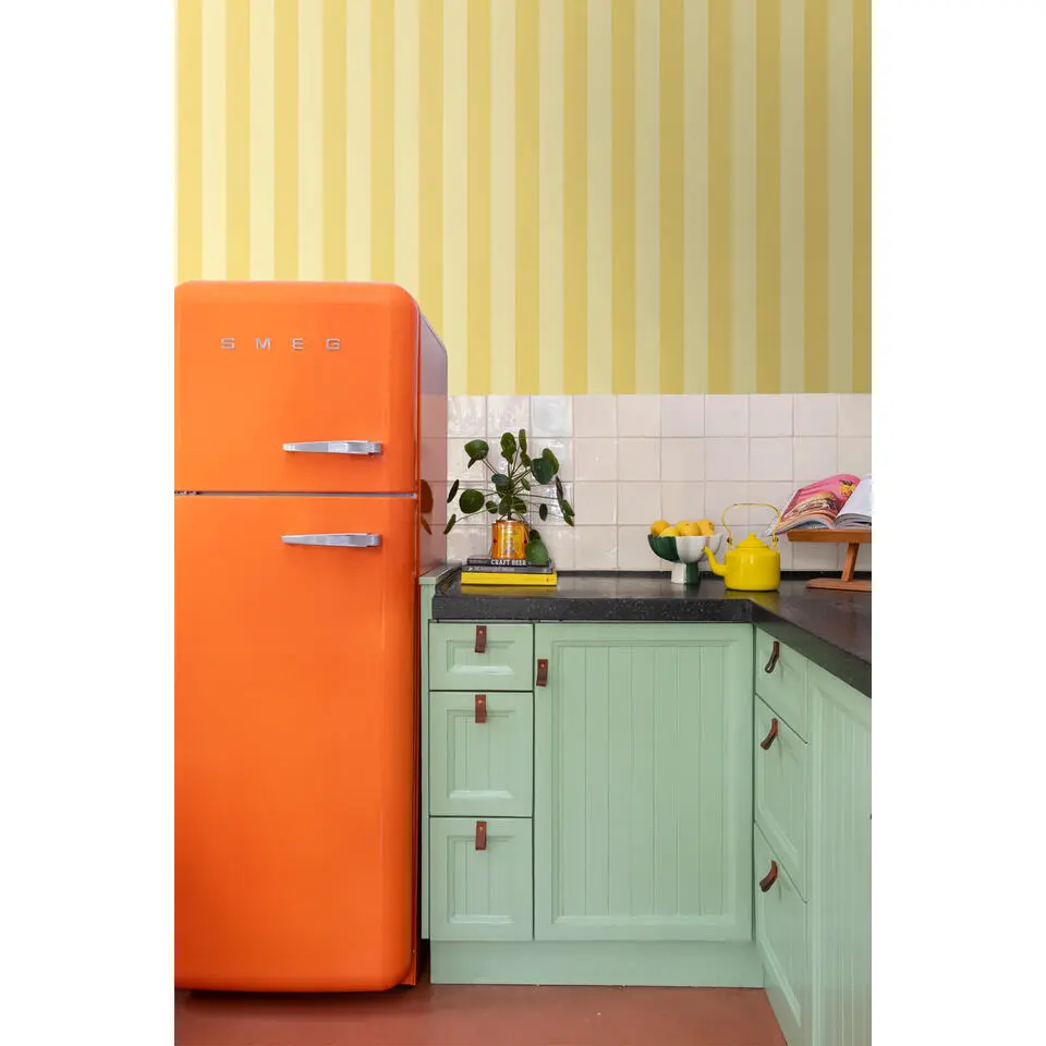 ESTAhome behang strepen geel - 0.53 x 10.05 m