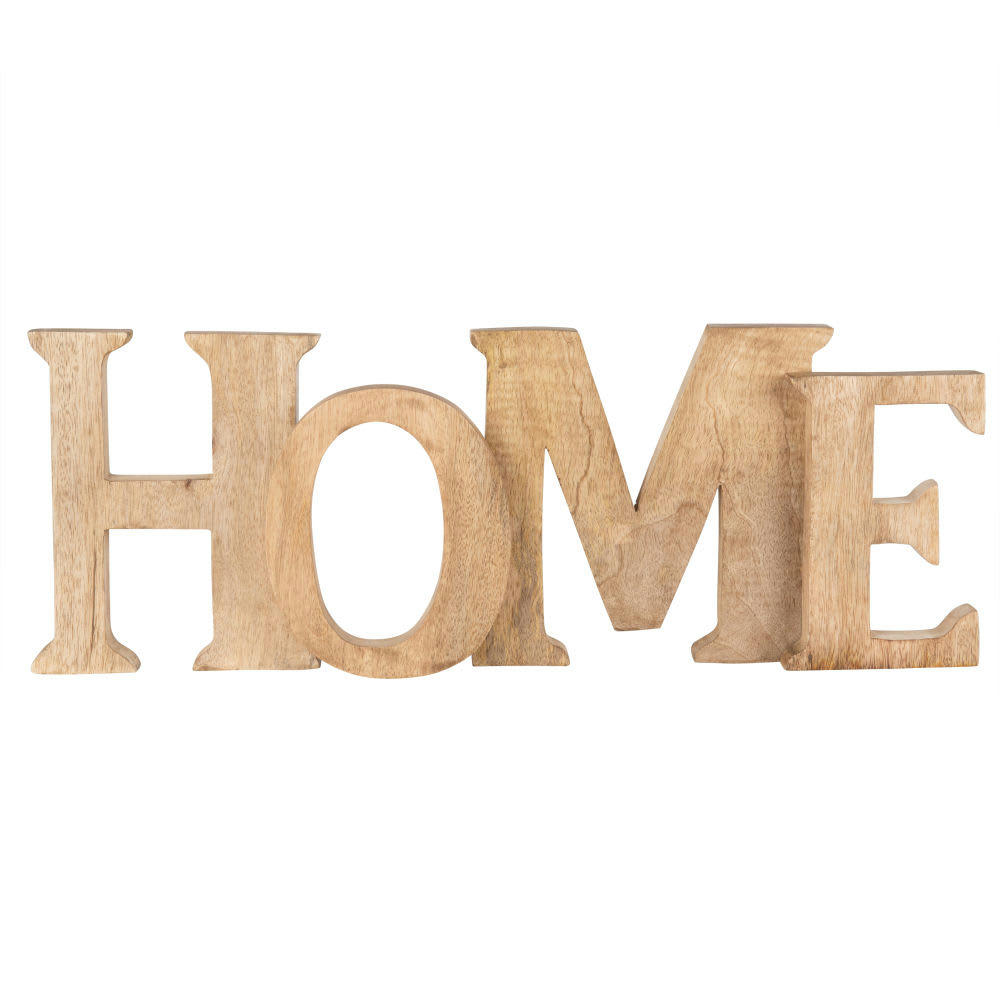 - Mot déco murale en manguier