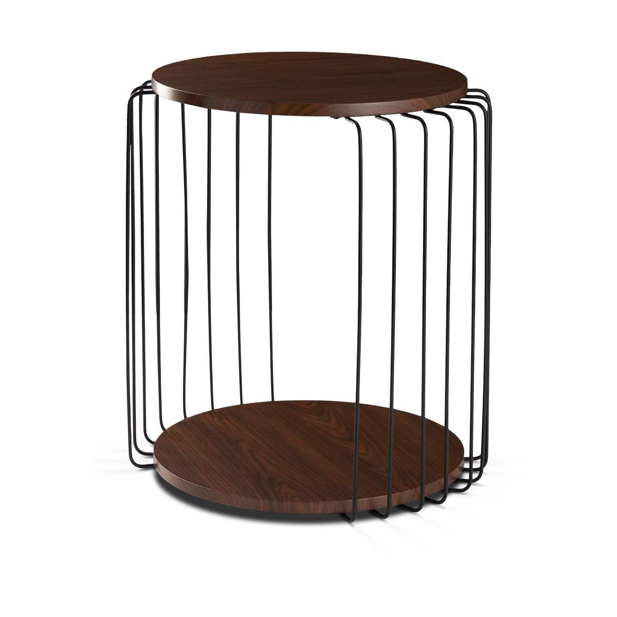 Lisomme Yuki Ronde Houten Salontafel Ø 46 cm - Walnoot