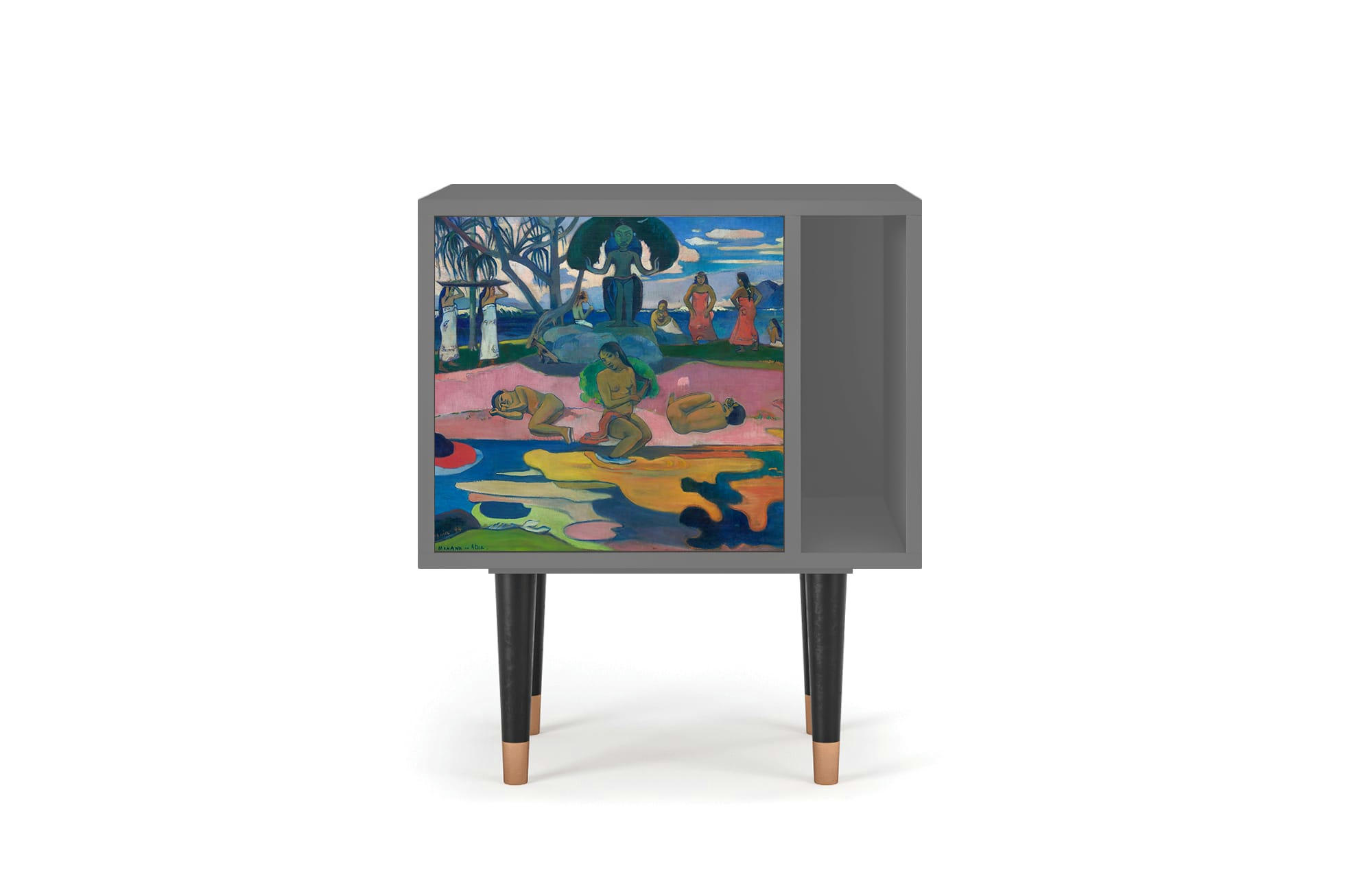 DAY OF THE GOD BY PAUL GAUGUIN - Table de chevet multicolore 1 porte L 58 cm