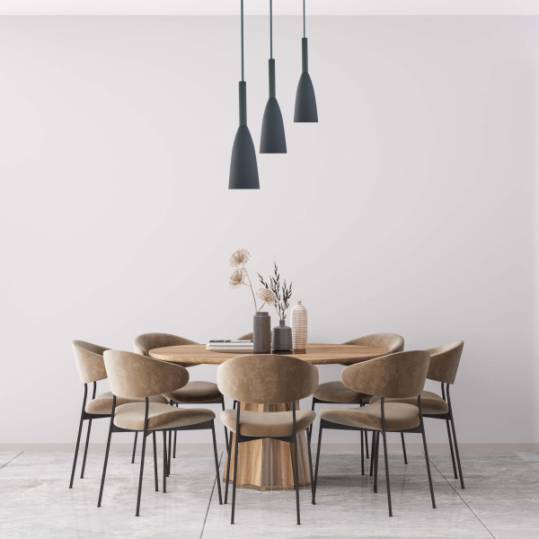Lampa wisząca szara Solin 3xE27x60W wym: 100x30x30 cm Light Prestige
