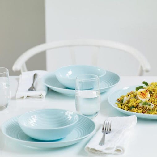 Royal Doulton Gordon Ramsay 12pc Dinner Stoneware Set of 12 | Maze Blue