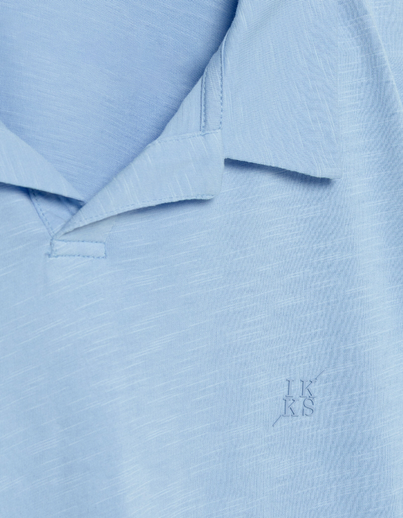 Polo manches courtes beige coton bio flammé Homme
