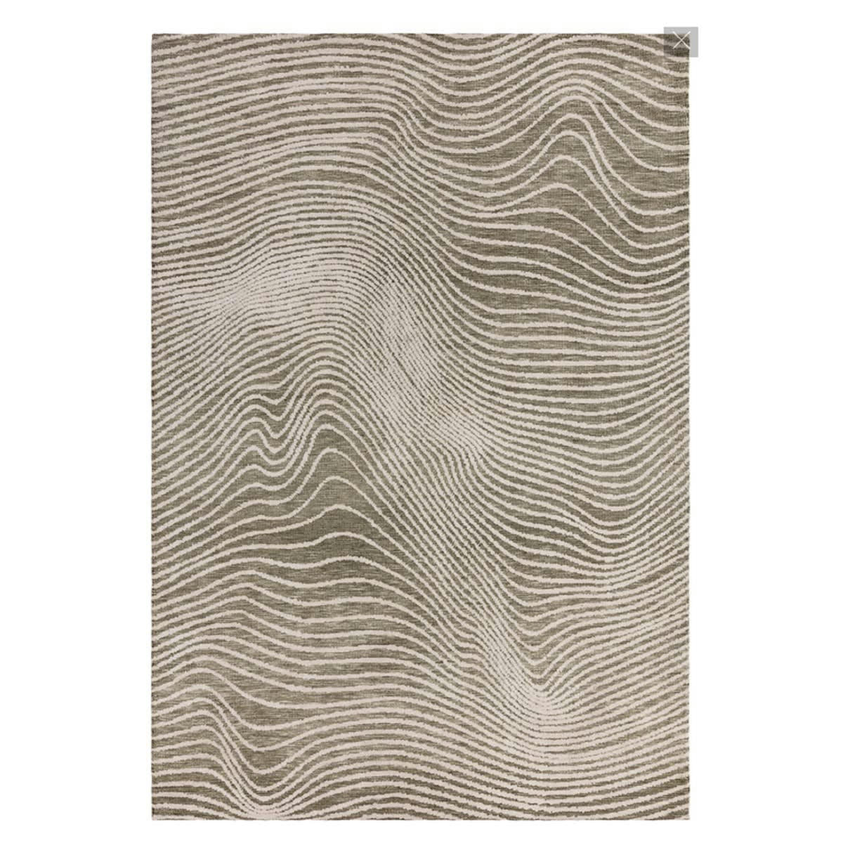 MASSY - Tapis de salon en polyester beige 160x230 cm