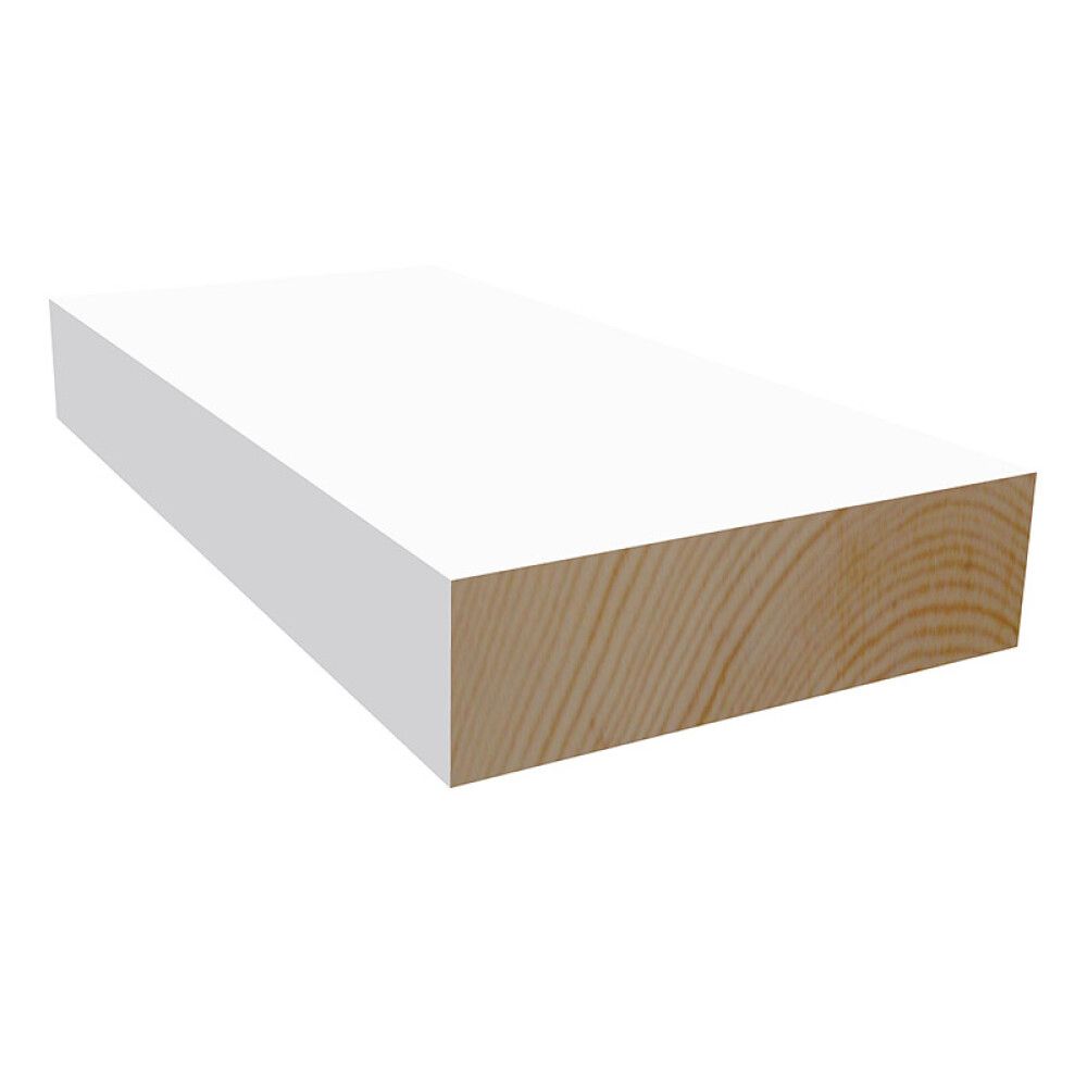 GLATTKANTLIST MOELVEN 21X95X4400MM HVIT