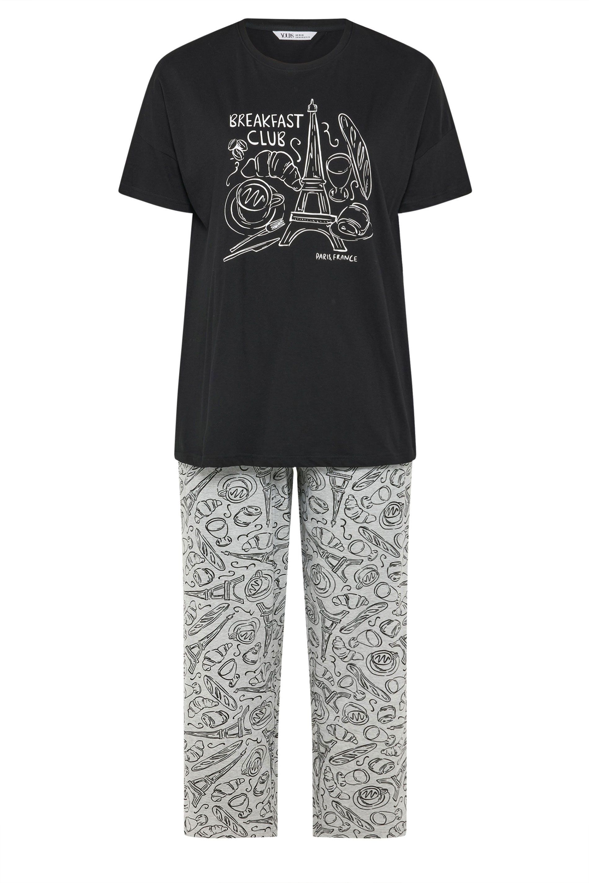 Yours Breakfast Club' Wide Leg Pyjama Set