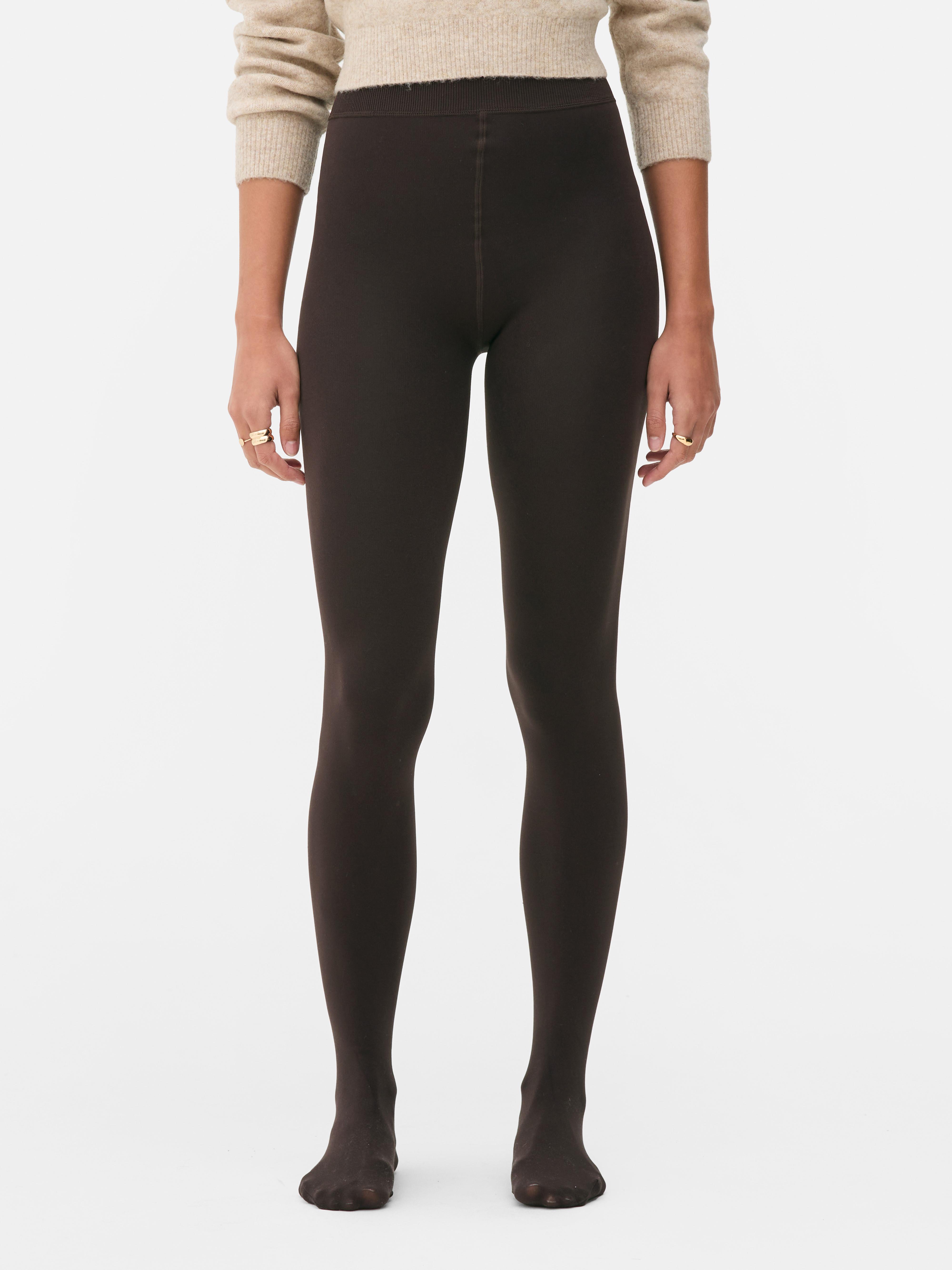 Brown Velvet Plush Tights