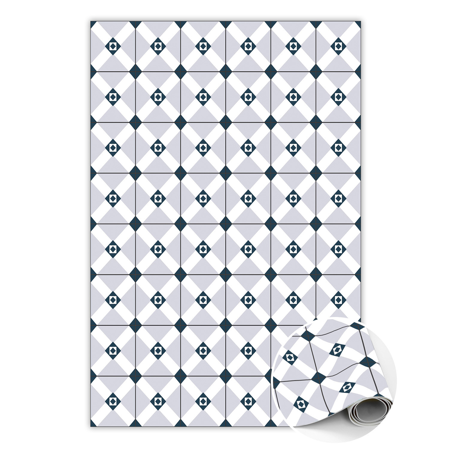Modny winylowy dywan Geometryczne romby 60 x 90 cm