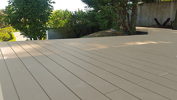 Kit complet 25m²Terrasse lames pleine 2600x140x20 mmBEIGE - Green Outside