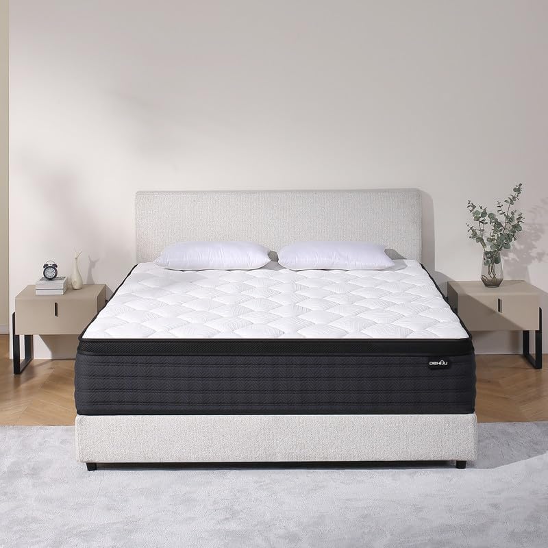 King Size Mattress, 12 Inch Hybrid Memory Foam King Mattress in a Box, Individual Pocket Spring, Medium, CertiPUR-US