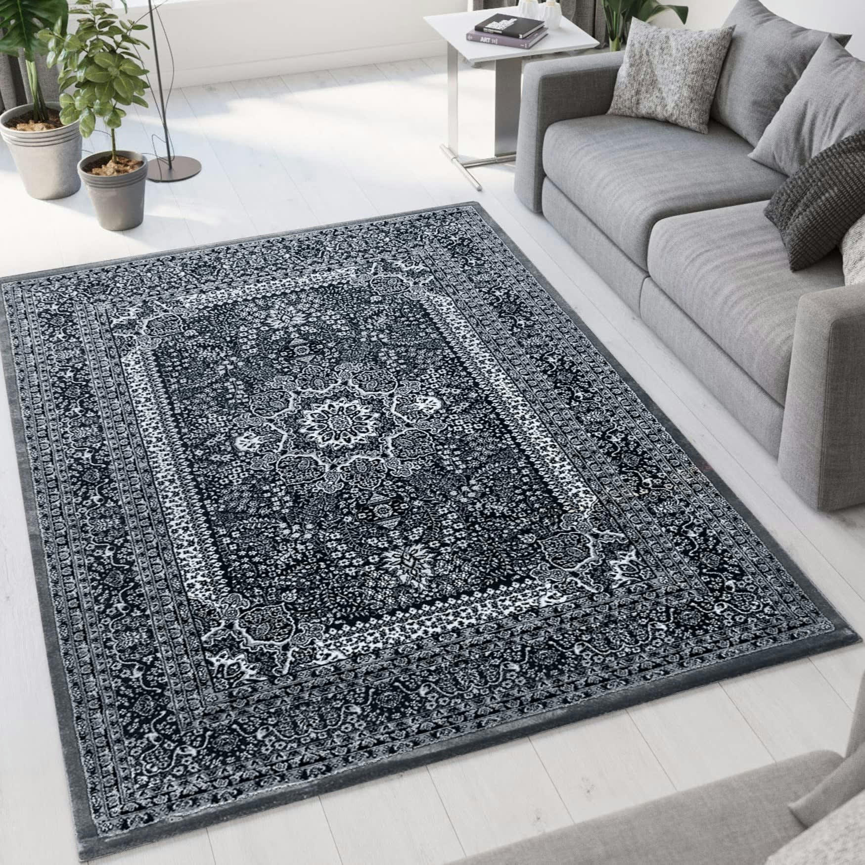 MARRAKESH - Tapis d'orient gris 80x150cm