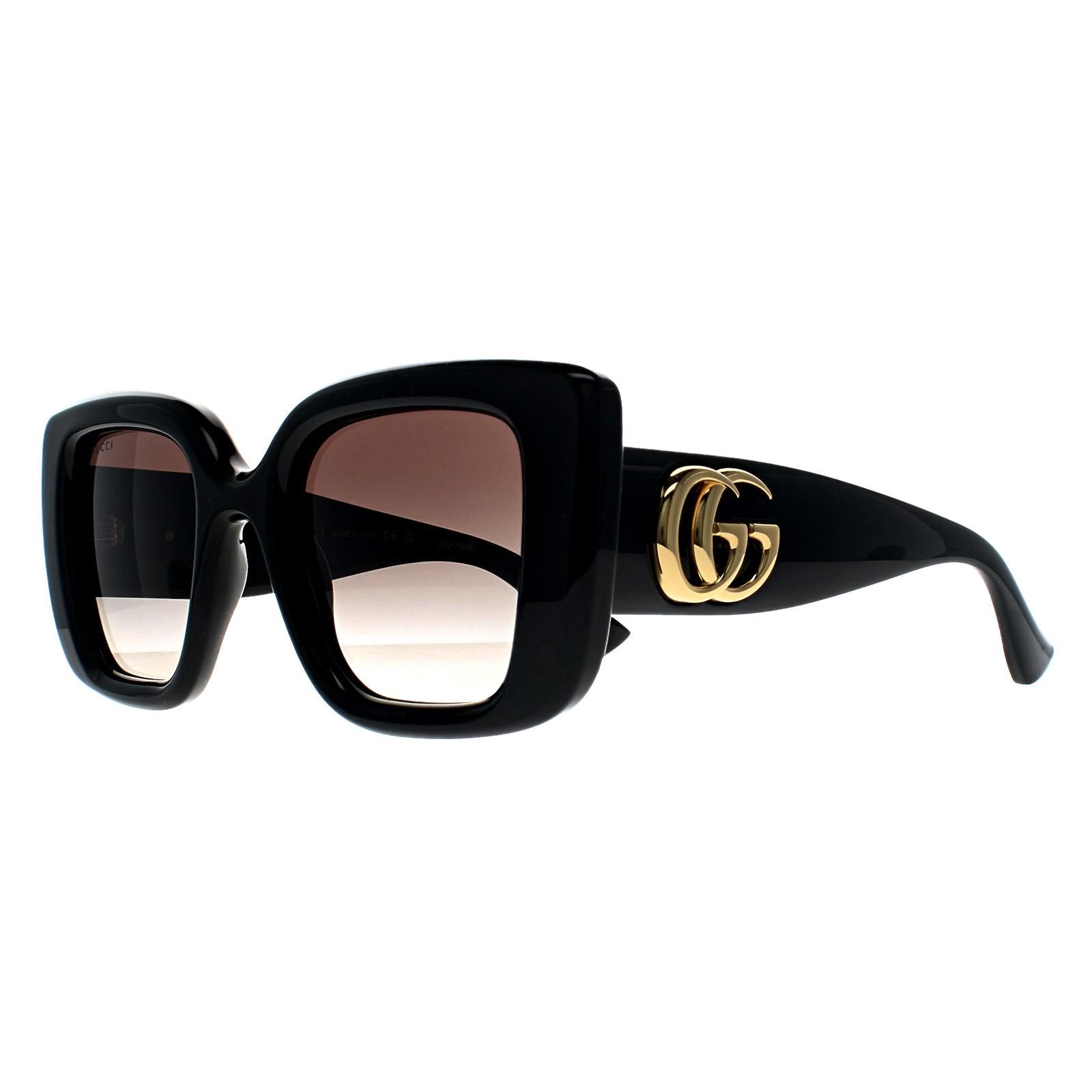 Gucci Square Shiny Black Grey Gradient GG1975S