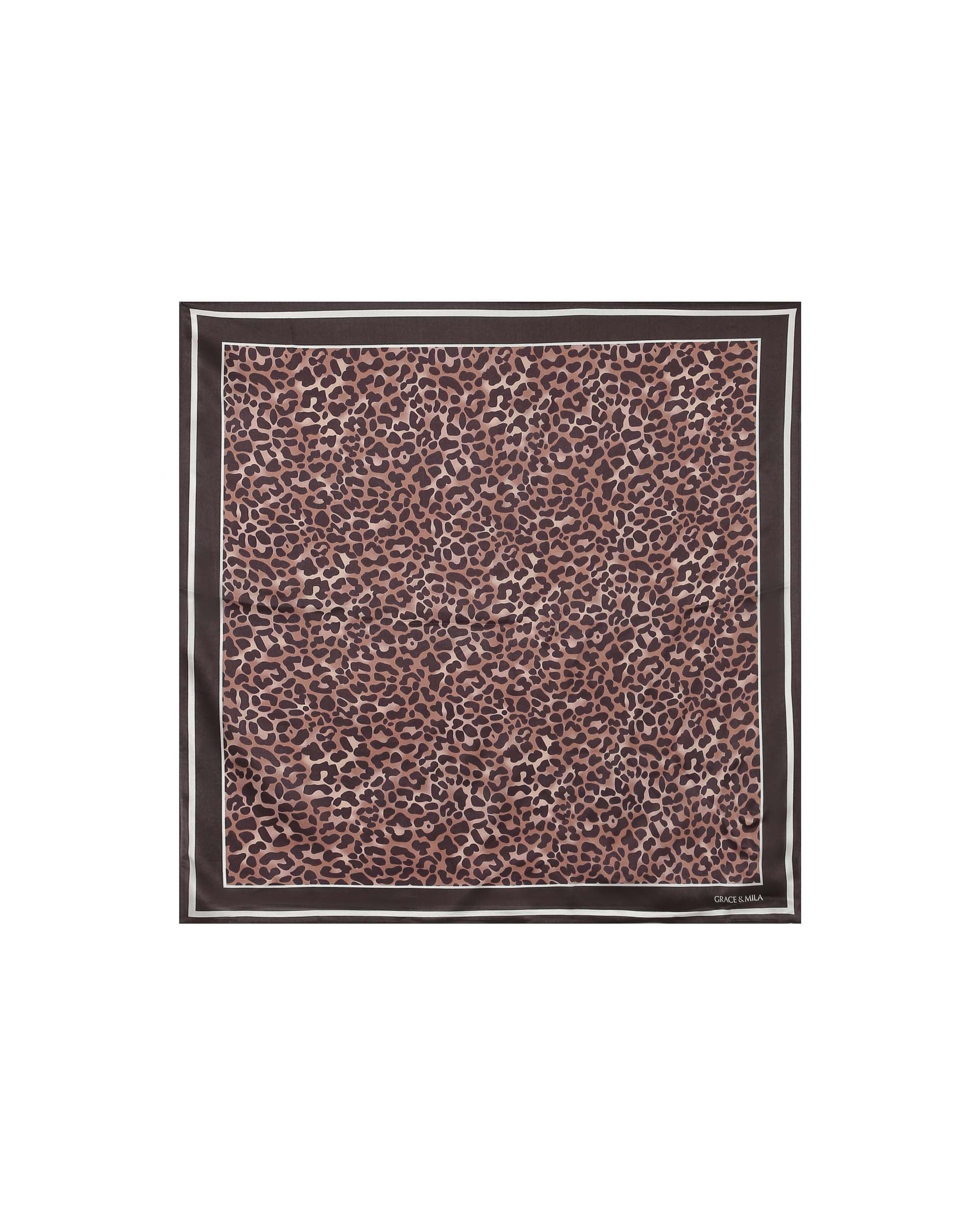 Foulard en soie leopard Septembre