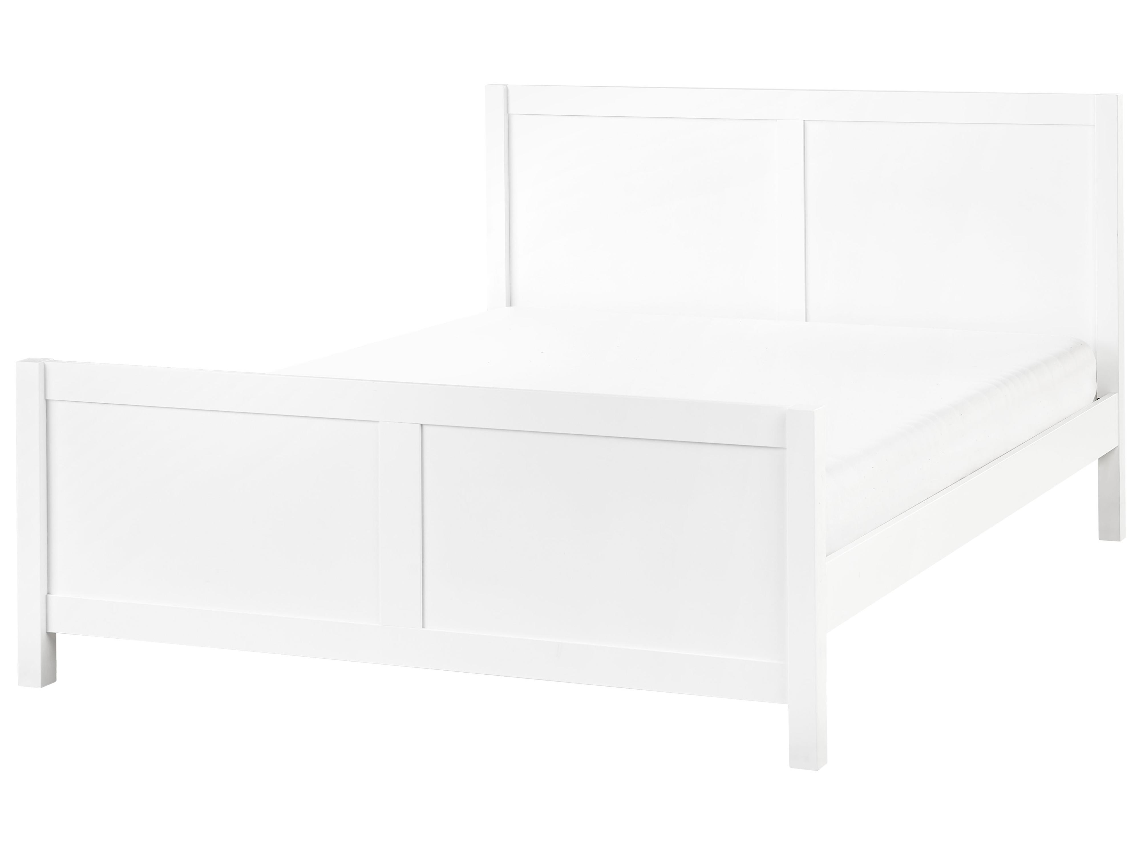 Bed Wood CHAMPAGNAT 140 x 200 cm (EU Double) White