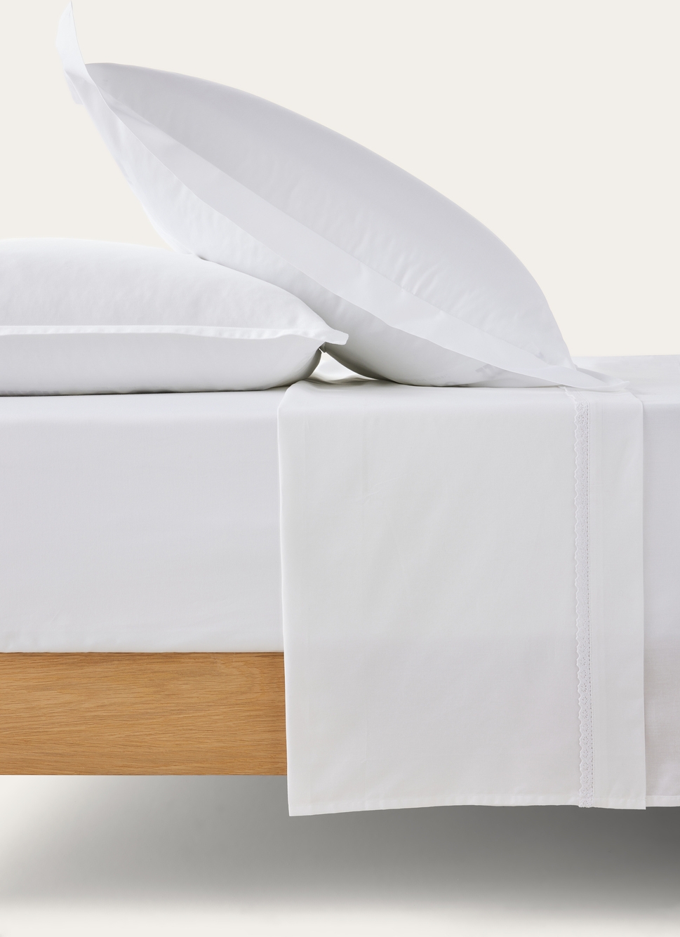 DRAP PLAT EN PERCALE RAPHAELLE BLANC