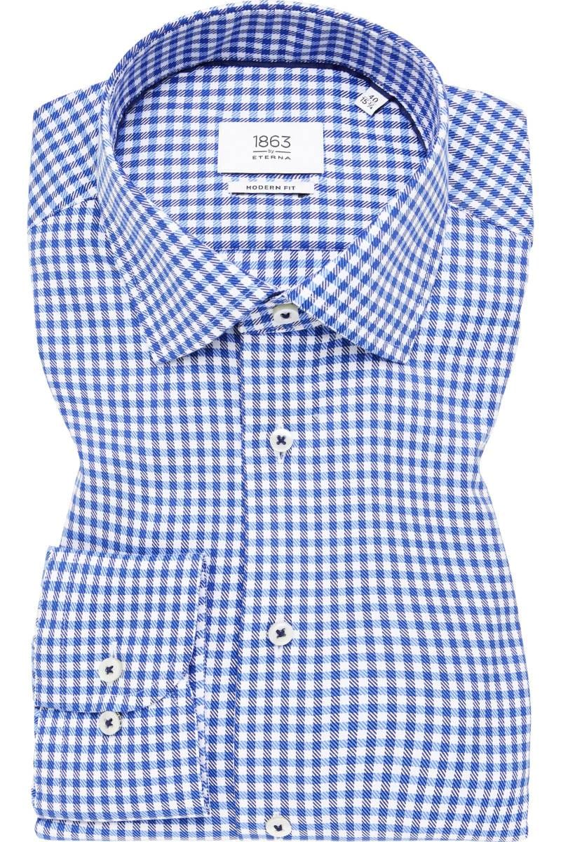 ETERNA 1863 Modern Fit Hemd blau, Kariert