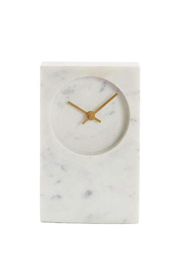 Light & Living klok DESTINA - 13x8x20cm - wit