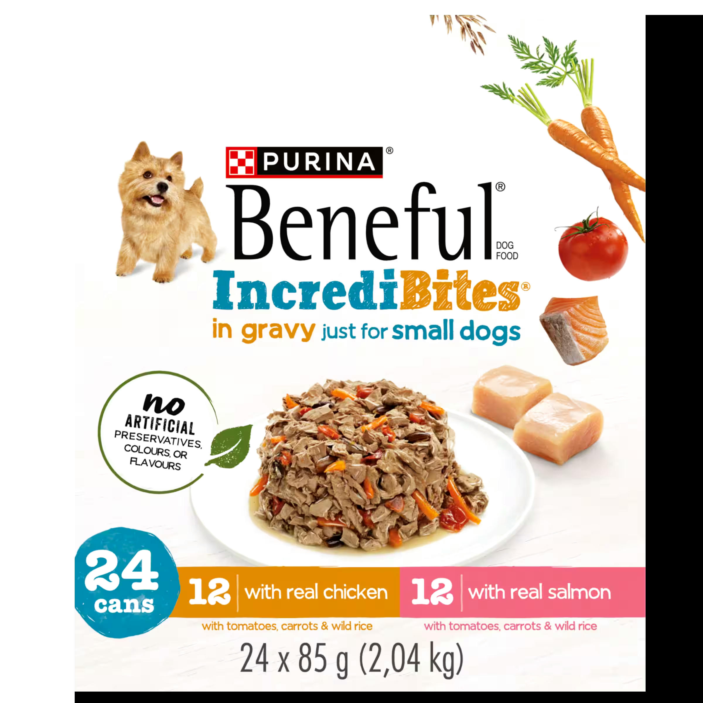 Purina Beneful IncrediBites In Gravy Wet Dog Food Variety Pack, 24-pk