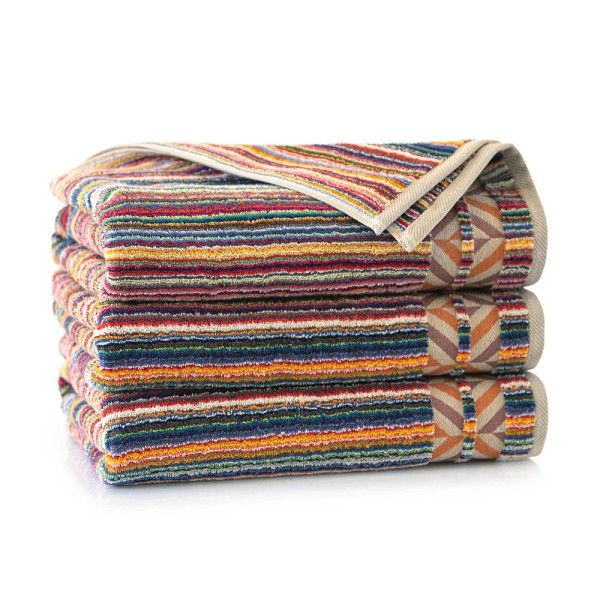 Ręcznik 70x140 Peru wielokolorowy paski frotte 500 g/m2 Zwoltex
