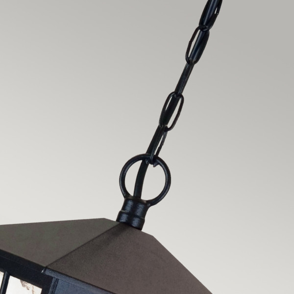 Lampa sufitowa Canterbury czarno-przezroczysty 1xE27x60W IP43 Elstead
