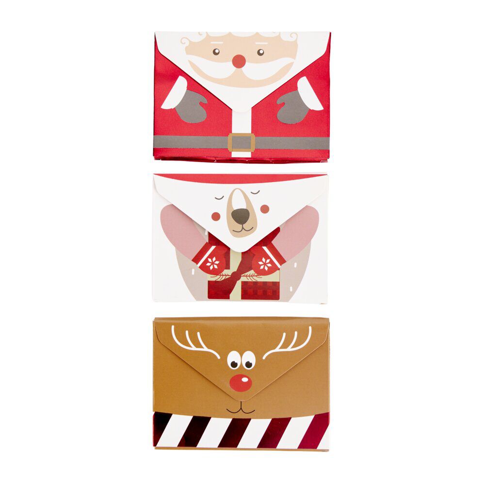 Enveloppe pour cadeaux de No&euml;l x3