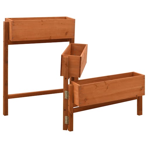 NNEVL Garden Folding Planter Orange 60x14x75 cm Solid Firwood