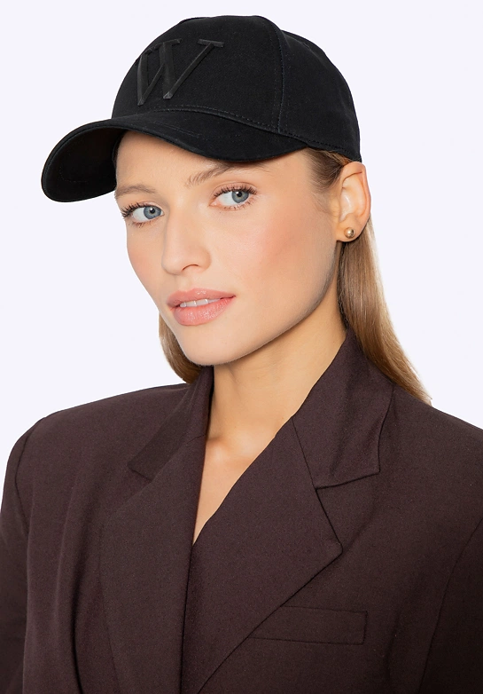 Bawełniana czapka z daszkiem unisex czarna