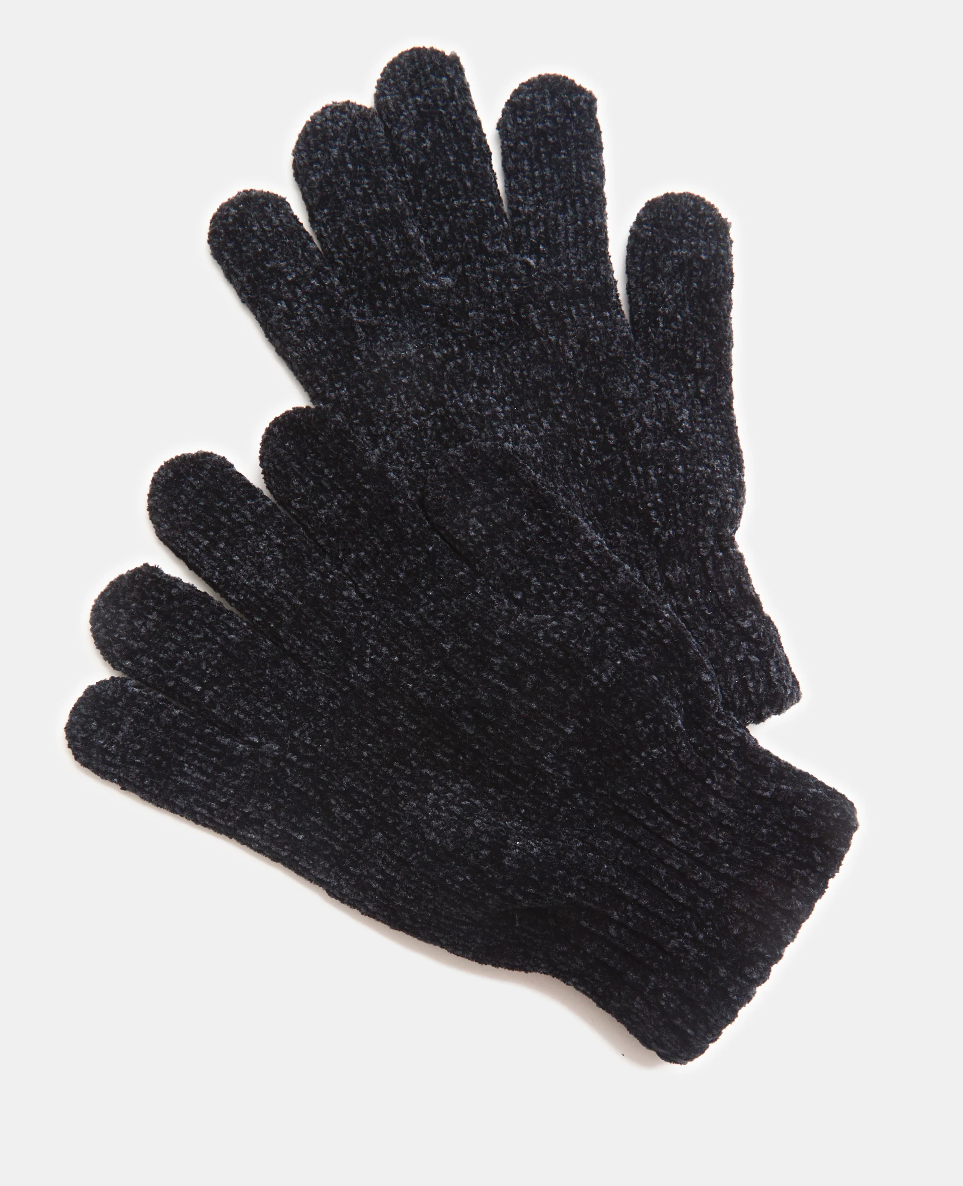 Paire de gants en maille chenille