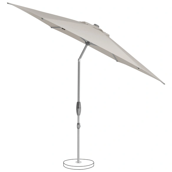 Sonnenschirm, LxH: 250x247 cm, grau