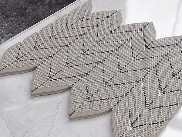 Mosaïque sur résille pour salle de bain et cuisine en céramique 27.5 cm x 21.8 cm - White sparrow