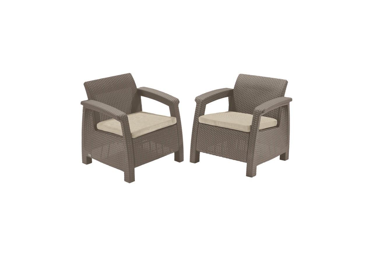 Fotel ogrodowy Corfu Duo (2szt. w zestawie) - cappuccino