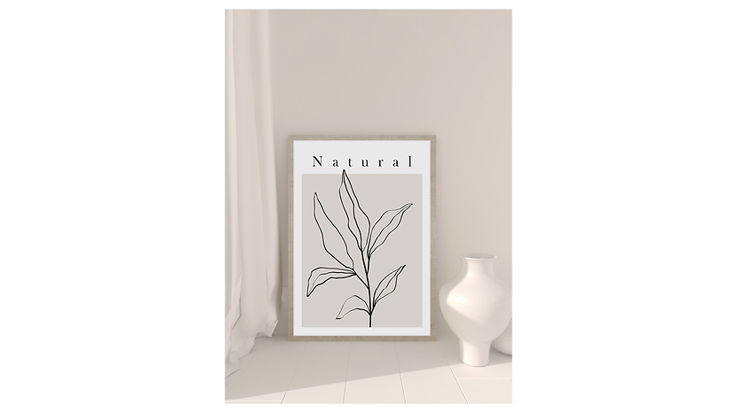 Obraz w ramie Natural Art. Line Plant No.1 53x73 cm