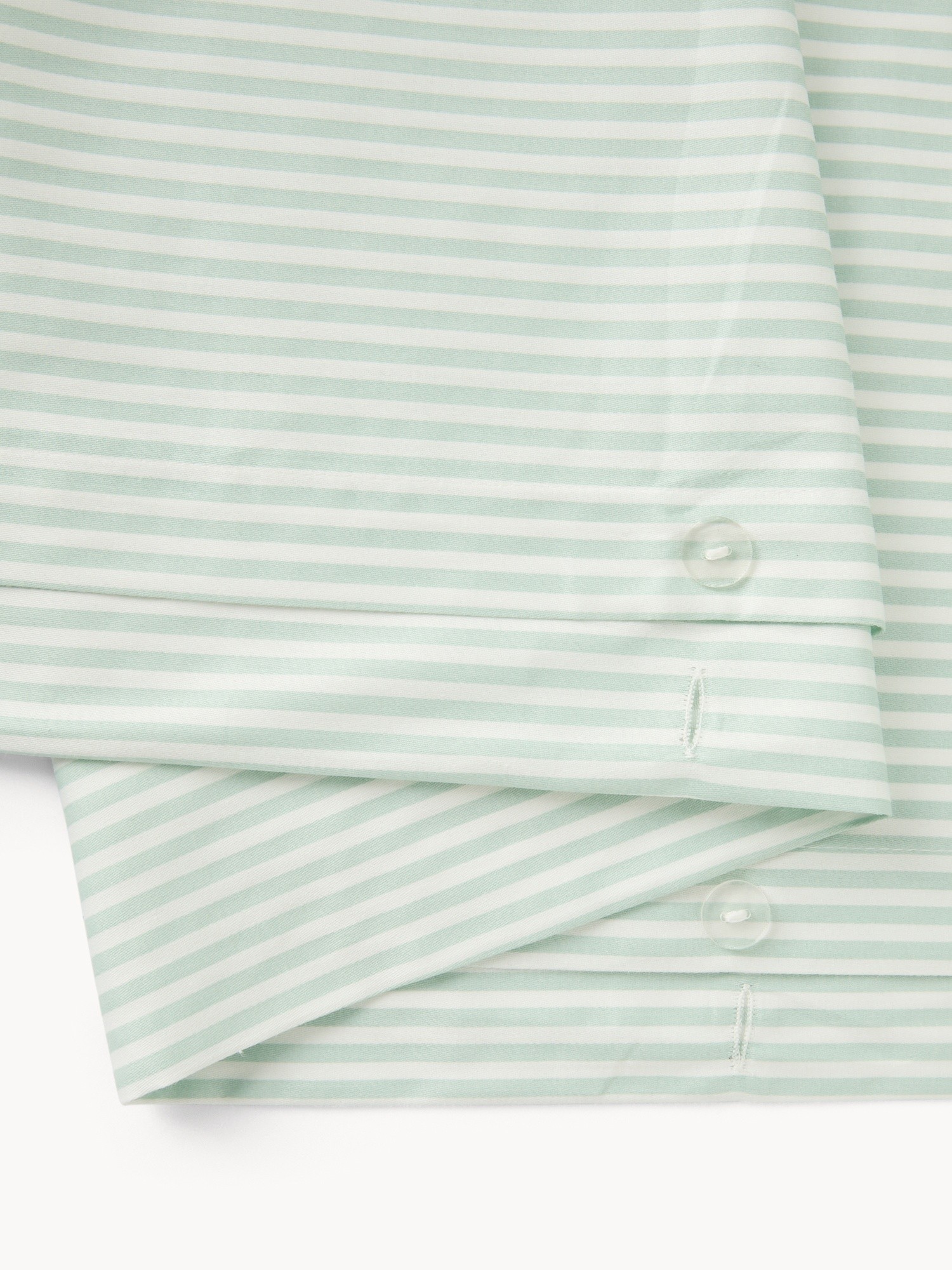 Parure copripiumino in raso di cotone fantasia a righe - Prezzo di lancio