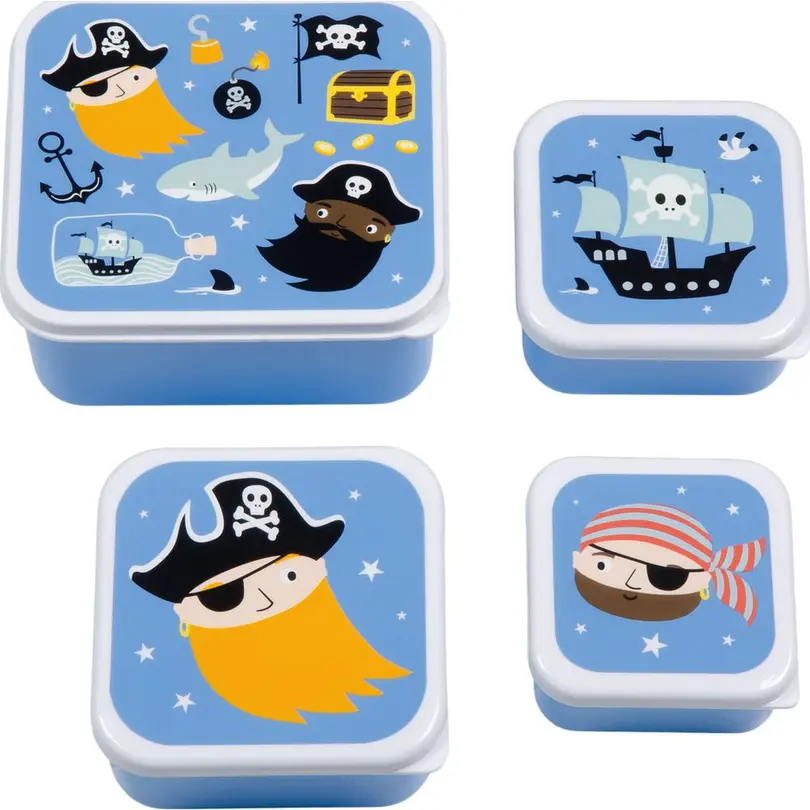 Lunch-Box 4er-Set Pirates