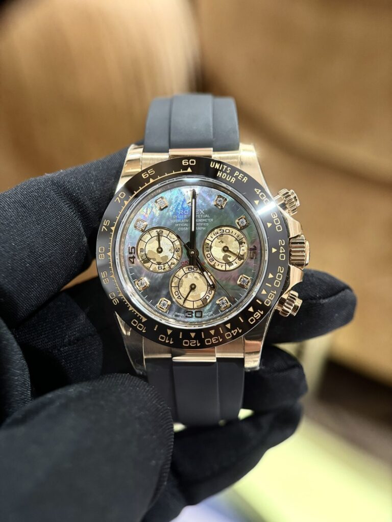 Rolex Daytona YG Plated Dark MOP Dial With Diamonds 40mm Oyster Super Clone