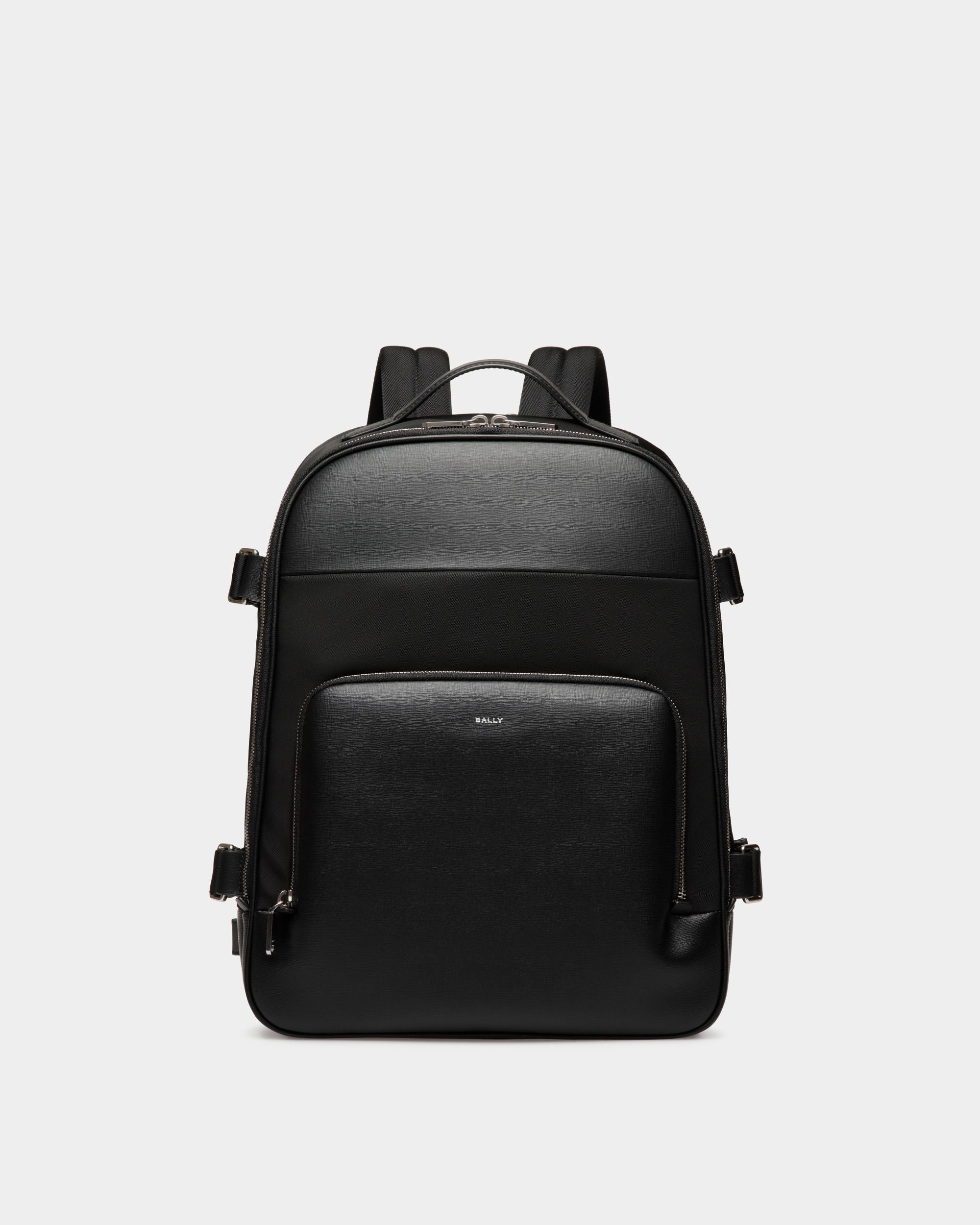 Vogel Rucksack Aus Nylon Und Recyceltem Leder In Schwarz