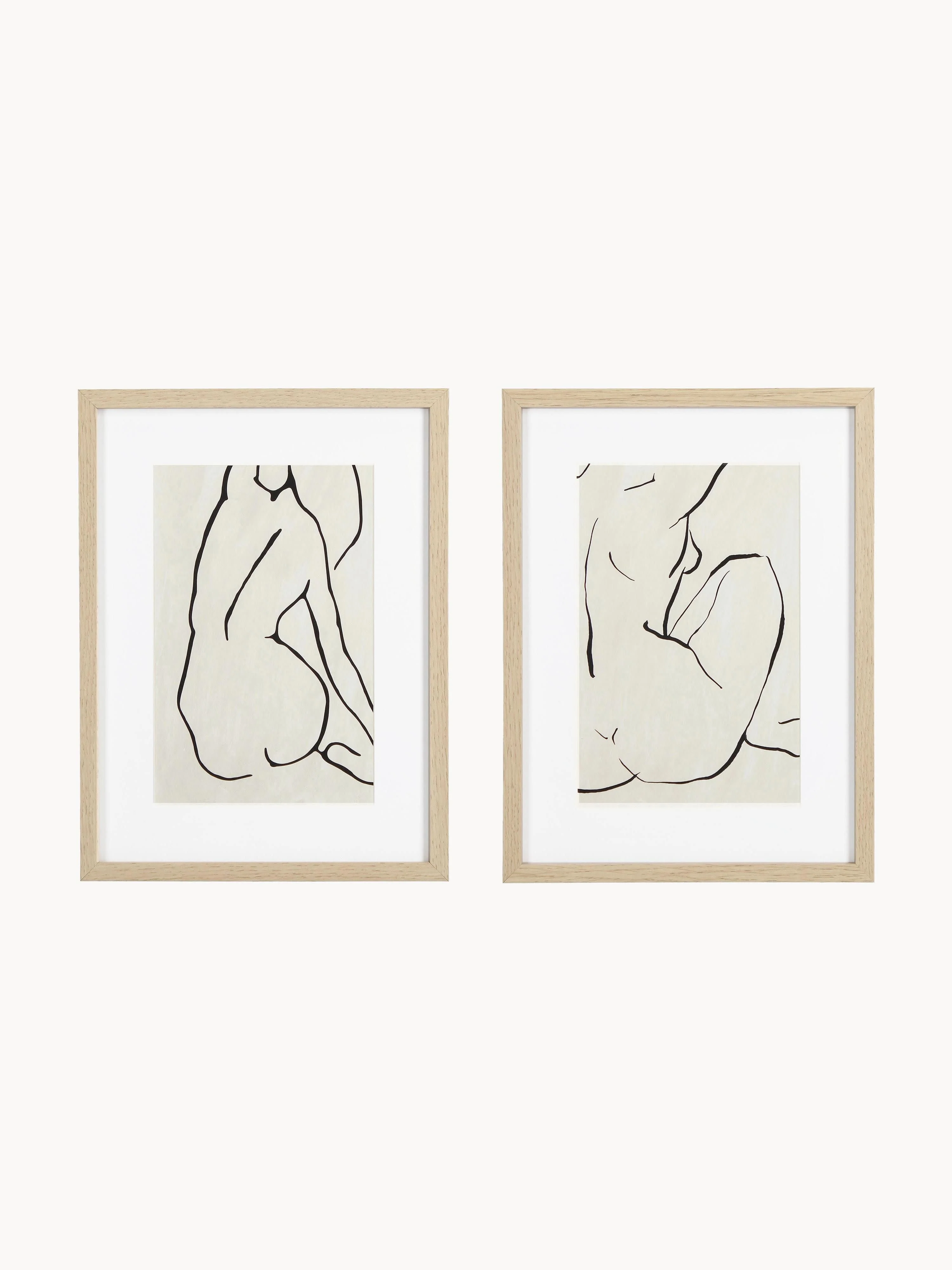 Poster Refined mit Holz-Rahmen, 2er-Set