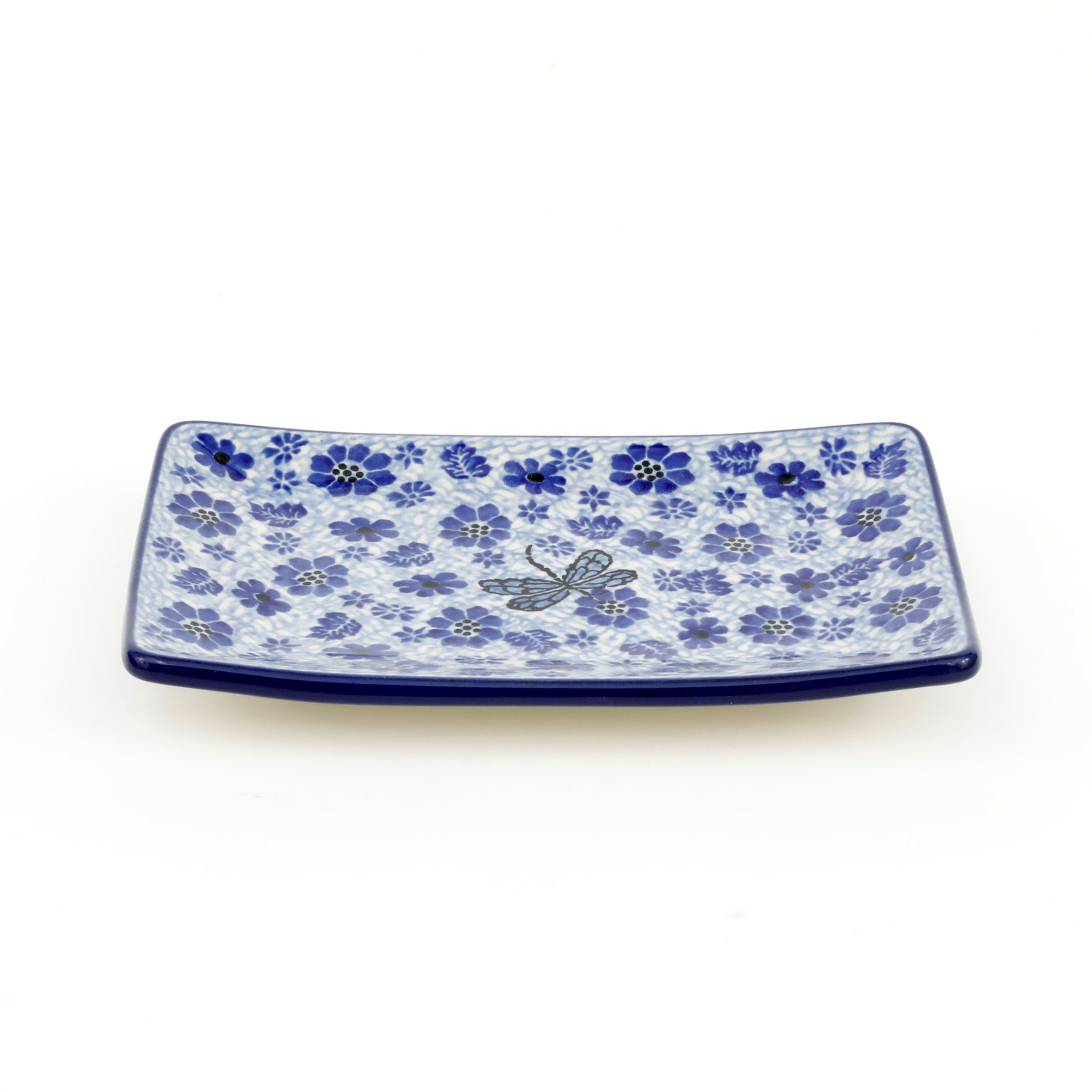 Tacka ceramiczna C27 18/12 cm 1443X Ważka w kwiatach