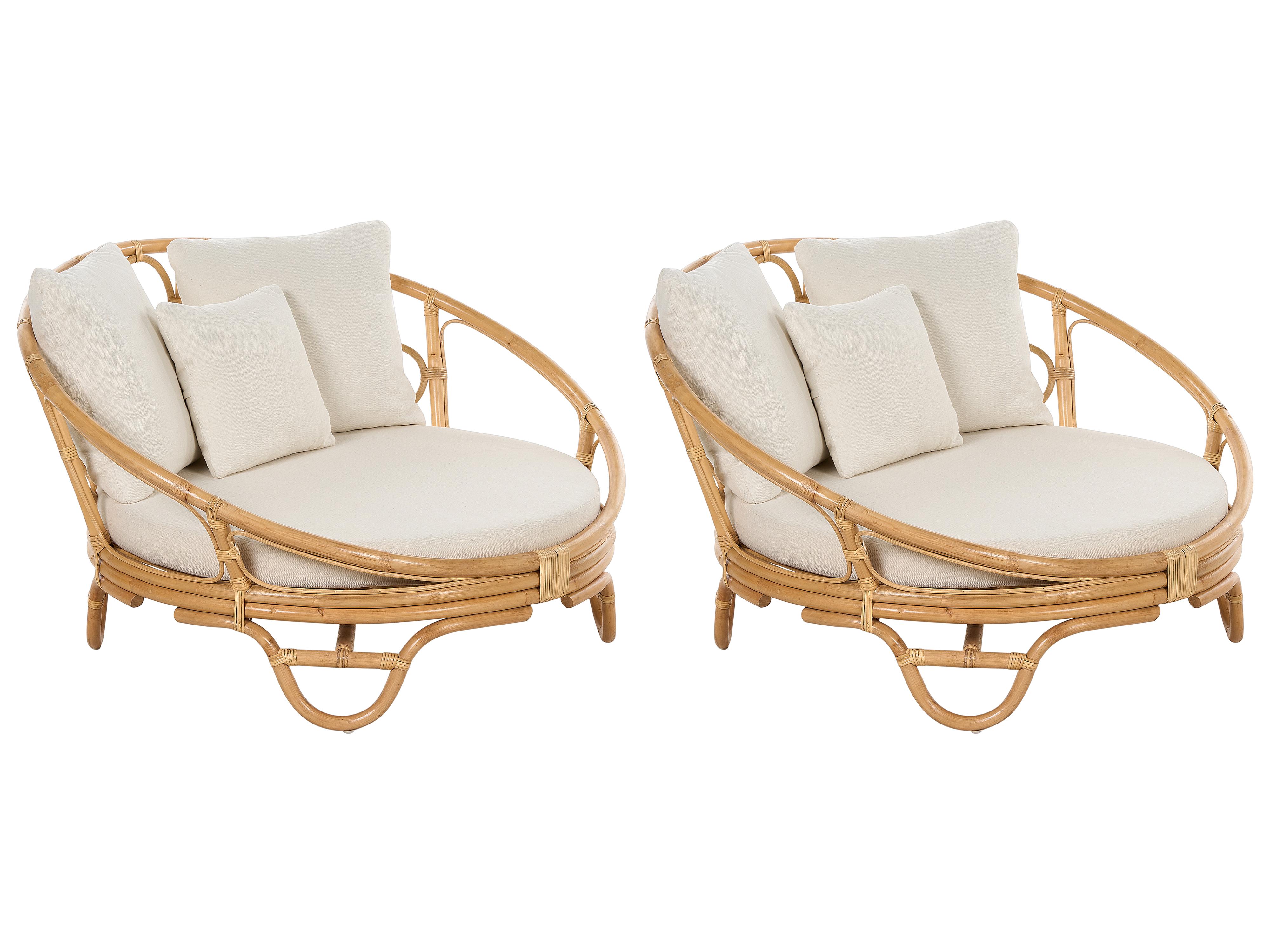 Garden Daybed ROSSANO Rattan Natural